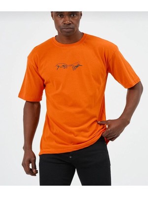 Malkoçbey El Baskılı Oversize Unisex O Yaka Swaetşhirt