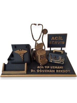 Masaüstü Isimlik ve Kartvizitlik Acil Tıp Uzmanlarına Özel , Yıl Dönümü Hediyesi, Doktora Hediye,