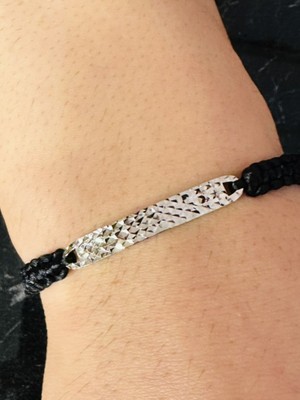 Moda Kulesi Mücevherat Gümüş Erkek Bileklik, Özel Tasarım Kalem Işlemeli Altın Kaplama Şık ve Anlamlı Hediye