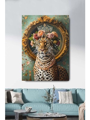 Özkacar Group Kraliçe Aslan Kanvas Tablo Ev Duvar Salon Ofis Dükkan Hediyelik Dekarasyon Süsü