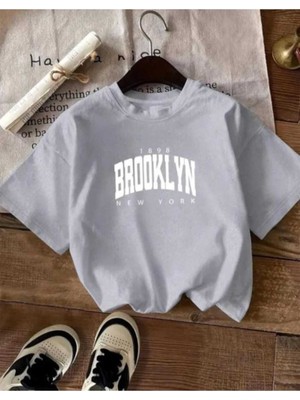 Kozia Outdoors Malkoçbey Broklıyn Baskılı Oversize Unisex Basic O Yaka T-Shirt