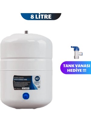 Evora 8 Litre Su Arıtma Cihazı Tankı 2.2 Galon Çelik Yapı ile Etkili Filtrasyon Sağlar