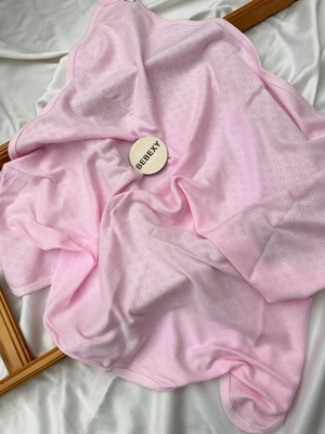  Jakarlı Kundak Battaniye Toz Pembe