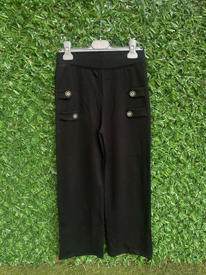 Bol Paça Düğme  Detaylı  Tayt