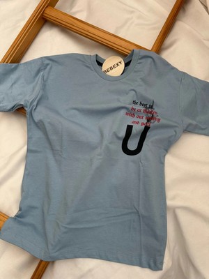 Cmk Yazılı Tişört Mavi