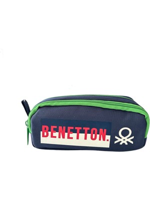 Unıted Colors Of Benetton Çift Bölmeli Lacivert Kalem Çantası (04283)