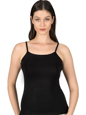 Özkan 24264 Kadın Pamuklu Modal Esnek Rahat Havuz Yaka Biyeli Ip Askılı Atlet