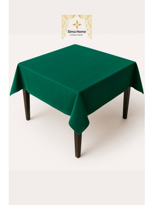 Okey Oyun Masa Örtüsü - Kadife Dokulu - 140cm X 140cm - Zümrüt Yeşili