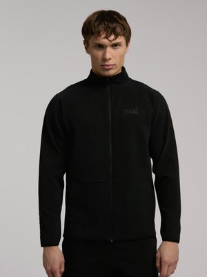 Ever Relaxed Regular Siyah Yüksek Yaka Erkek Full Zip Sweatshirt