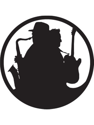 Caz Müzik Model 2 Oto Özel Yeni Sticker 30 x 30 cm