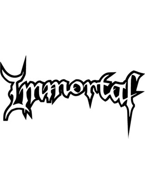 Immortal Oto Özel Yeni Sticker Siyah 30 x 18 cm