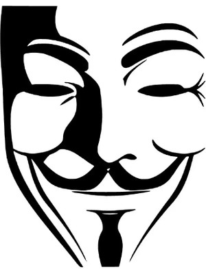 Maske Oto Özel Yeni Sticker Siyah 25 x 32 cm