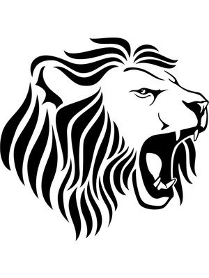 Aslan Kafası Oto Özel Yeni Sticker 30 x 27 cm