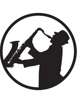 Caz Müzik Model 1 Oto Özel Yeni Sticker 30 x 30 cm