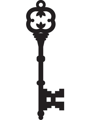 Tarihi Anahtar Desen Model 9 Oto Özel Yeni Sticker 10 x 31 cm