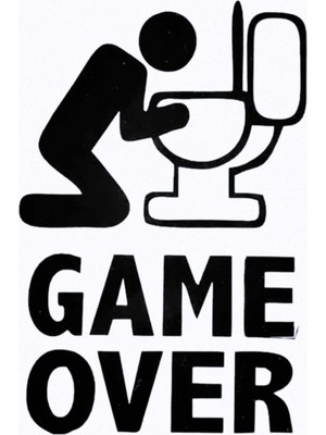 Game Over Oto Özel Yeni Sticker 20 x 30 cm