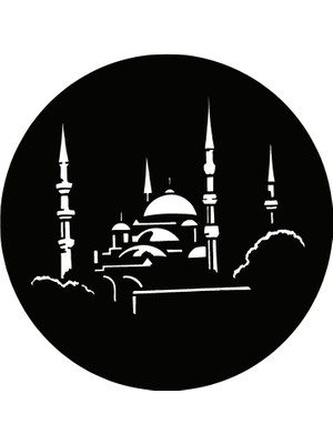 Cami Silueti Model 2 Oto Özel Yeni Sticker 25 x 25 cm