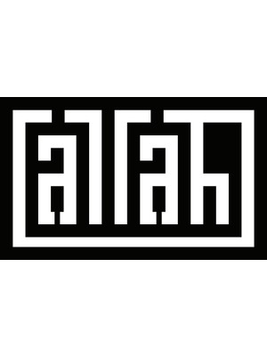 Latin Harfleri Ile Allah Lafzı Model 1 Oto Özel Yeni Sticker 15 x 9 cm