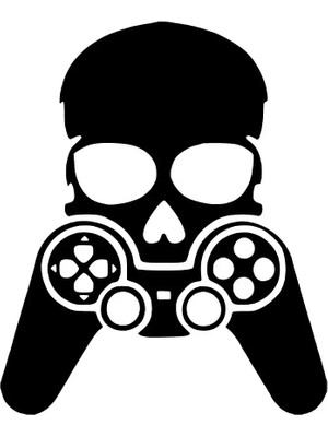 Oyuncu Kurukafa Oto Özel Yeni Sticker Siyah 30 x 36 cm