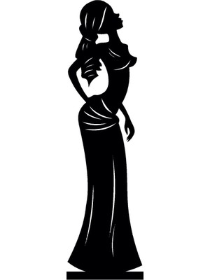 Afrikalı Kadın Model 2 Oto Özel Yeni Sticker 15 x 62 cm