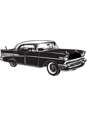 Klasik Arabalar Model 8 Oto Özel Yeni Sticker 30 x 12 cm