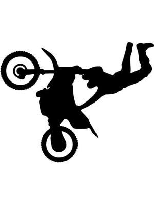 Motokroscu Model 2 Oto Özel Yeni Sticker Siyah 25 x 20 cm