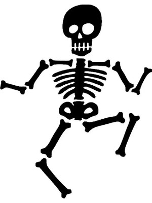 Sevimli Iskelet Oto Özel Yeni Sticker Siyah 30 x 36 cm