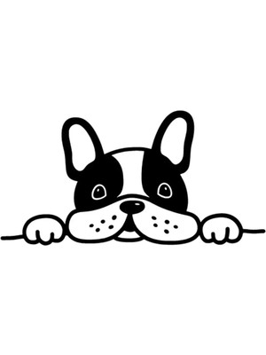 Bagajdan Bakan Bulldog Oto Özel Yeni Sticker Siyah 25 x 15 cm