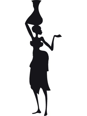 Afrikalı Kadın Model 10 Oto Özel Yeni Sticker 10 x 32 cm