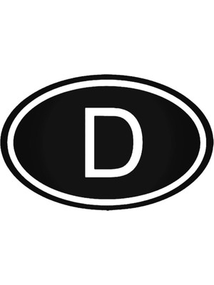 D Almanya Ülke Logosu Oto Özel Yeni Sticker 15 x 9 cm