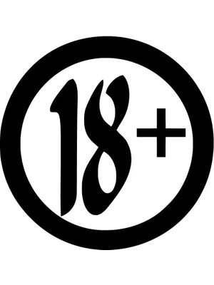 18 Yaş Üstü Oto Özel Yeni Sticker Siyah 15 x 15 cm
