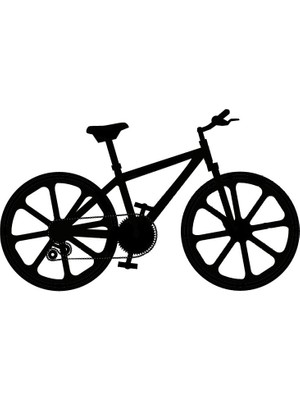 Bisiklet Model 2 Oto Özel Yeni Sticker 30 x 18 cm