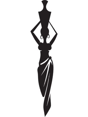 Afrikalı Kadın Model 7 Oto Özel Yeni Sticker 10 x 43 cm