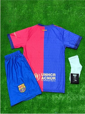 Barcelona 2024/25 Iç Saha Isimsiz Çocuk Forması 4lü Set