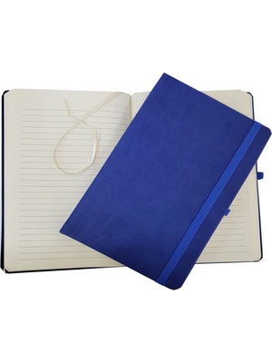 Büro Ev Ofis Hediyesi Için Mavi Termo Deri Defter