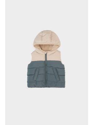 DeFacto Su Geçirmez Polar Astarlı Kapüşonlu Şişme Yelek Erkek Bebek A2848A525AU