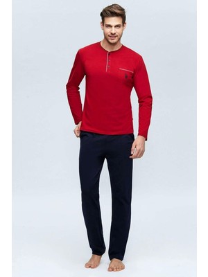 Us Polo 17384 Erkek  Uzun Kol Pijama Takımı