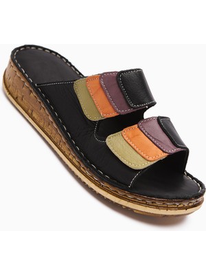 Hakiki Deri Kassid Siyah Comfort Terlik