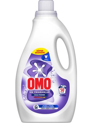 Omo Cold Power Sık Yıkananlar Tüm Renkler Için Sıvı Çamaşır Deterjanı 2500 ml