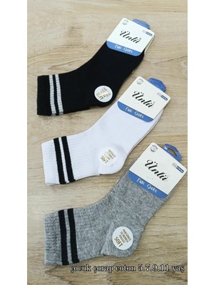 Çocuk Okul Çorap 6çift Coton Yıkamalı Parfümlü Çorap