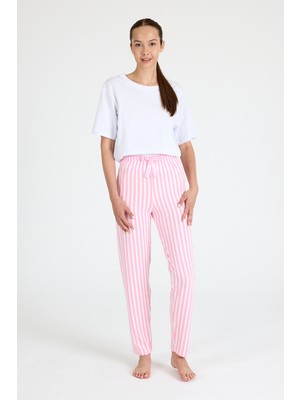 Pembe Çizgili Pijama Altı 4523