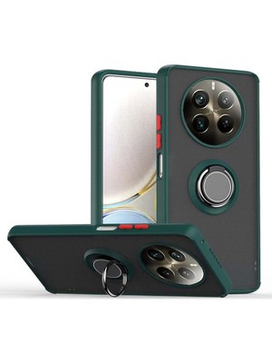 Adige Realme 12 Pro Plus RMX3840 Kılıf Montreal Yüzüklü Arkası Buğulu Yeşil