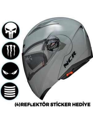 NCR Çene Açılır Kask Vizörlü Açık Nardo Ece Belgeli