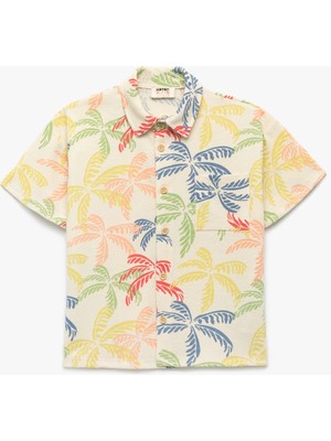 Koton Palmiye Baskılı Kısa Kollu Gömlek