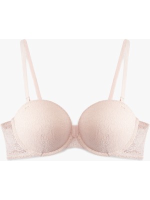 Koton Çıkarılabilir Askılı Ekstra Dolgulu Maximizer Destekli Dantelli Sütyen