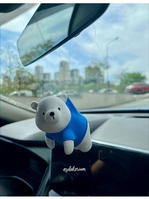 Sevimli Ayıcık Araba Ayna Süsü - Dikiz Aynası Süsü - Oto Aksesuar