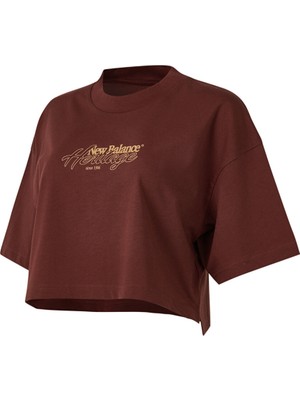 New Balance WNT3513 Kahverengi Kadın Tişört