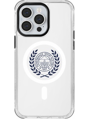 Fenerbahçe iPhone 13 Pro Uyumlu Fenerbahçe Yapraklı Arma Magsafe Lisanslı Telefon Kılıfı