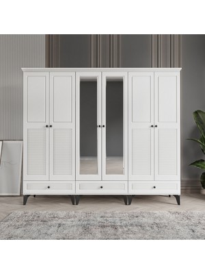 Beenal Nisa 6 Kapaklı Gardırop Dolap 240cm