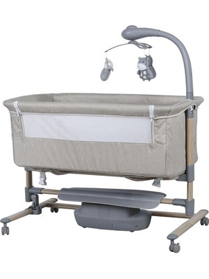 Prego Carmela Elektrikli Anne Yanı Beşik Alüminyum Tekerlekli Dönence Özellikli Konforlu Tasarım